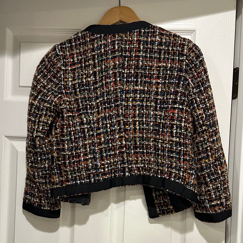 Black and Multicolor Tweed Blazer - Picture 5 of 5